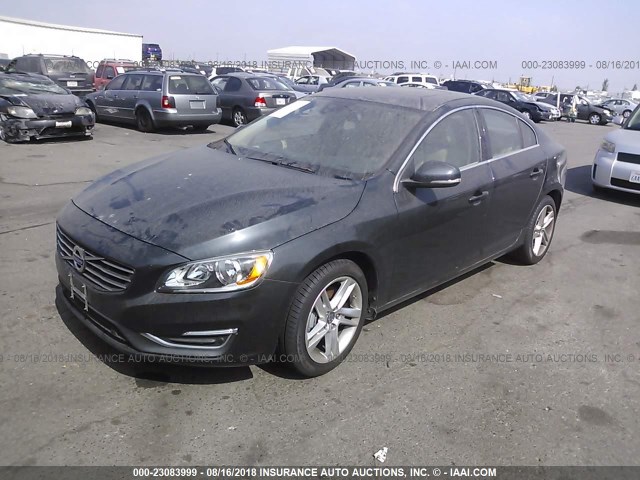 YV1612FS7E1280555 - 2014 VOLVO S60 T5 GRAY photo 2