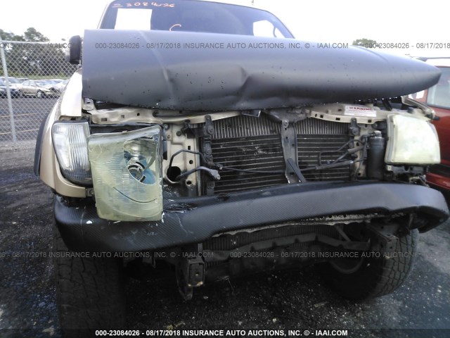 4TASN92N7YZ637039 - 2000 TOYOTA TACOMA XTRACAB PRERUNNER ოქროსფერი ფოტო 6