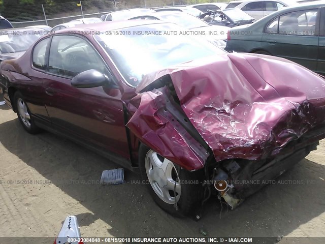 2G1WW12E659205562 - 2005 CHEVROLET MONTE CARLO LS ბურგუნდია ფოტო 1