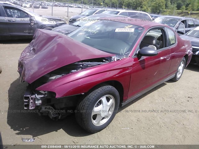 2G1WW12E659205562 - 2005 CHEVROLET MONTE CARLO LS ბურგუნდია ფოტო 2