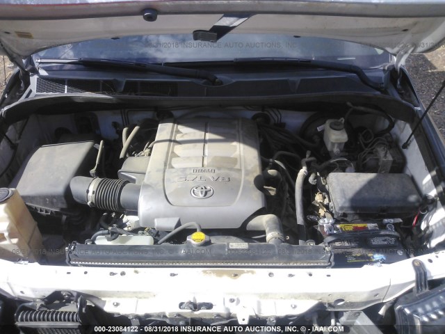 5TFBV54117X031933 - 2007 TOYOTA TUNDRA DOUBLE CAB SR5 GRAY photo 10