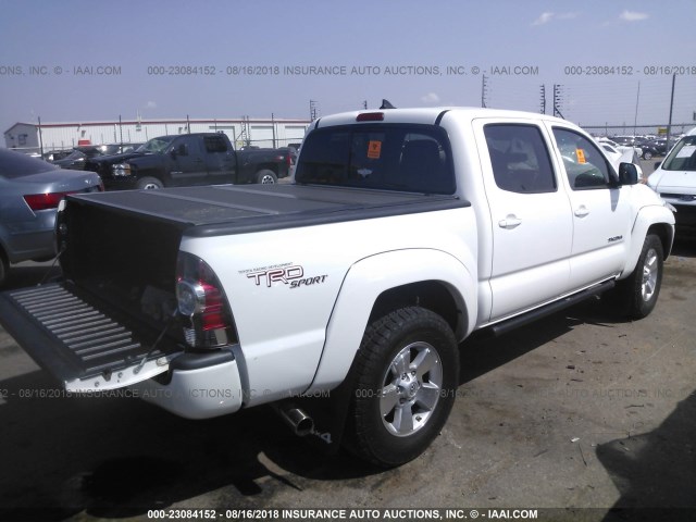 5TFLU4EN0CX043357 - 2012 TOYOTA TACOMA DOUBLE CAB WHITE photo 4