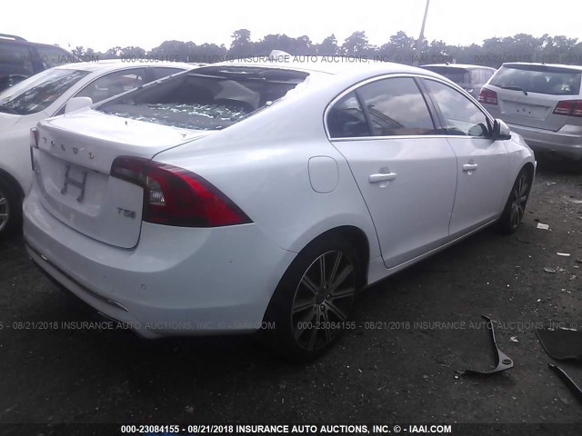 LYV612TK0GB100659 - 2016 VOLVO S60 PREMIER WHITE photo 4