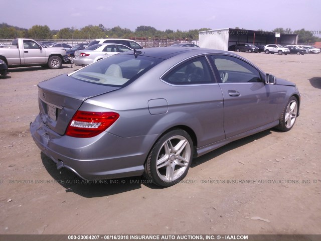 WDDGJ4HB5DG034415 - 2013 MERCEDES-BENZ C 250 SILVER photo 4