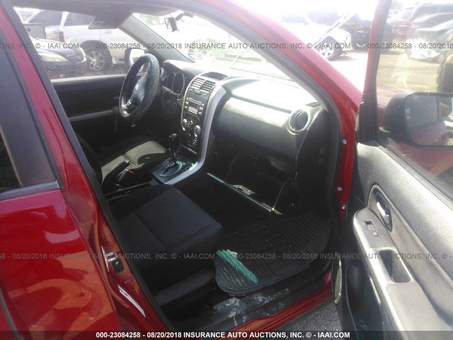 JS3TE944274200690 - 2007 SUZUKI GRAND VITARA XSPORT RED photo 5