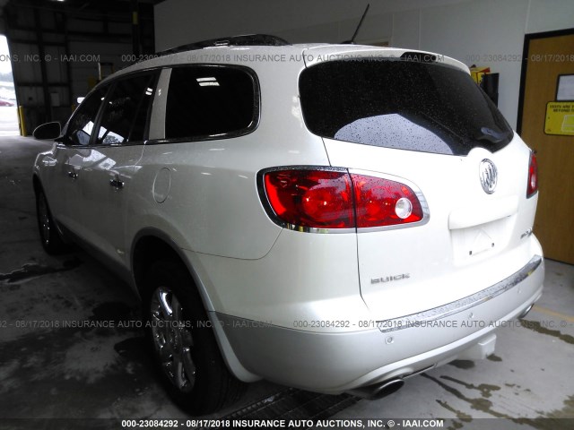 5GAEV23D49J103853 - 2009 BUICK ENCLAVE CXL WHITE photo 3