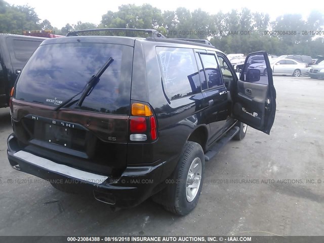 JA4LS21H22J014352 - 2002 MITSUBISHI MONTERO SPORT ES/SPORT LS BLACK photo 4