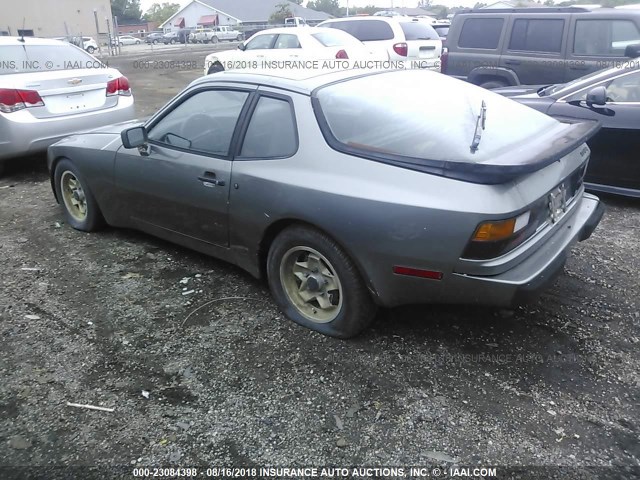 WP0AA0948GN452086 - 1986 PORSCHE 944 GRAY photo 3