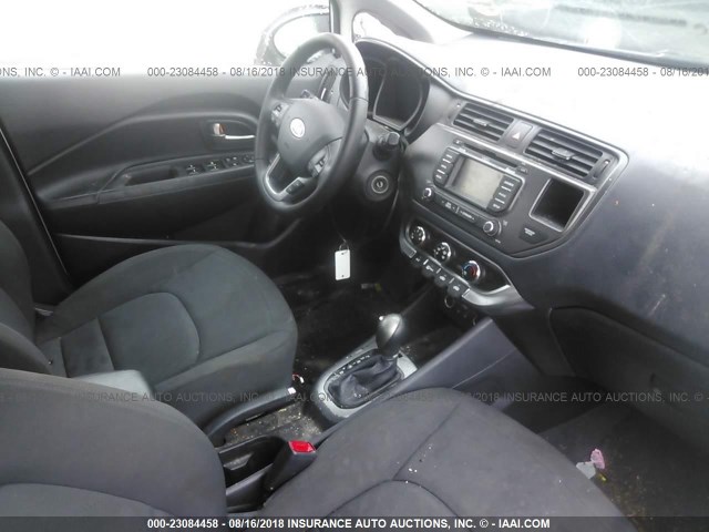 KNADN5A38C6016504 - 2012 KIA RIO EX/SX SILVER photo 5