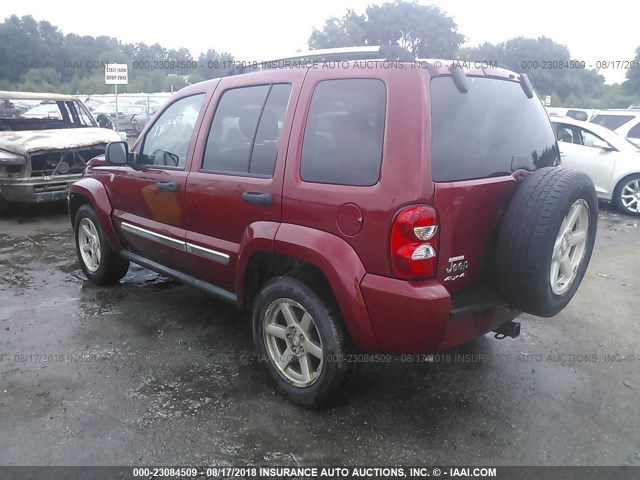 1J4GL58KX5W693599 - 2005 JEEP LIBERTY LIMITED RED photo 3