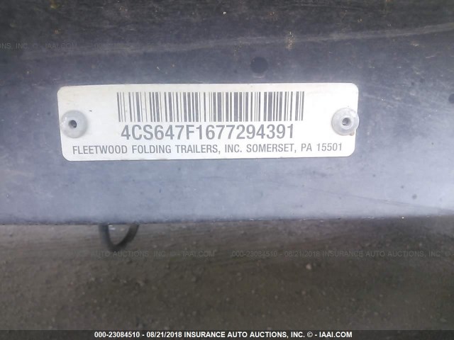 4CS647F1677294391 - 2007 FLEETWOOD EVOLUTION  SILVER photo 9