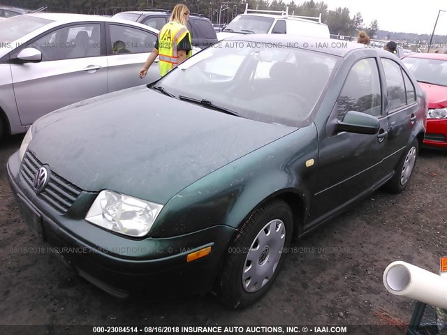 3VWRC29M4XM113518 - 1999 VOLKSWAGEN JETTA GL GREEN photo 2