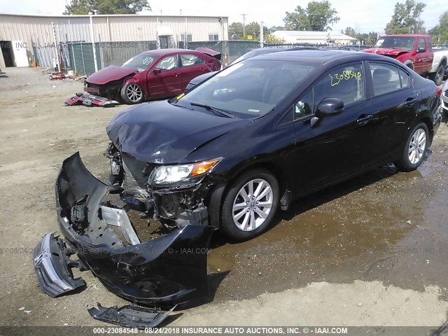 19XFB2F9XCE028356 - 2012 HONDA CIVIC EXL 黑色 照片 2
