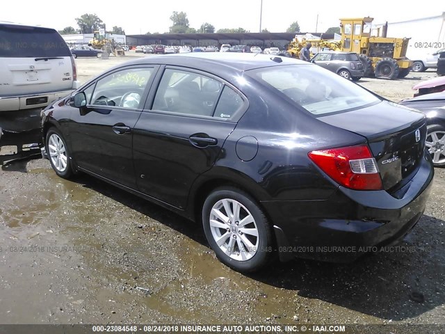 19XFB2F9XCE028356 - 2012 HONDA CIVIC EXL 黑色 照片 3