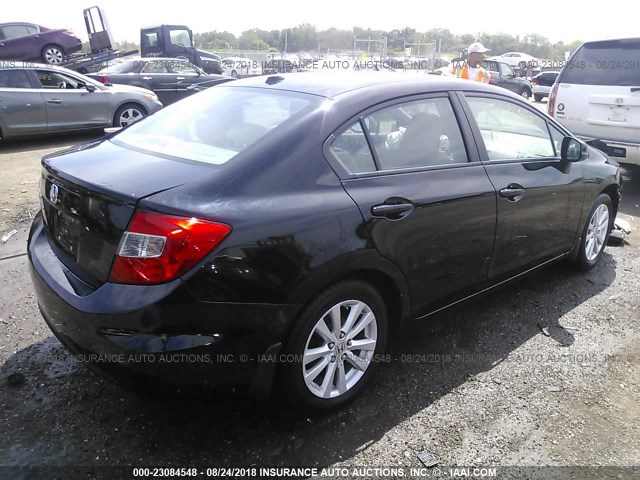 19XFB2F9XCE028356 - 2012 HONDA CIVIC EXL 黑色 照片 4