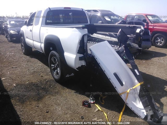 5TFUX4EN5FX030491 - 2015 TOYOTA TACOMA ACCESS CAB WHITE photo 3