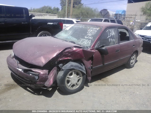 1Y1SK5286YZ436230 - 2000 CHEVROLET GEO PRIZM LSI MAROON photo 2