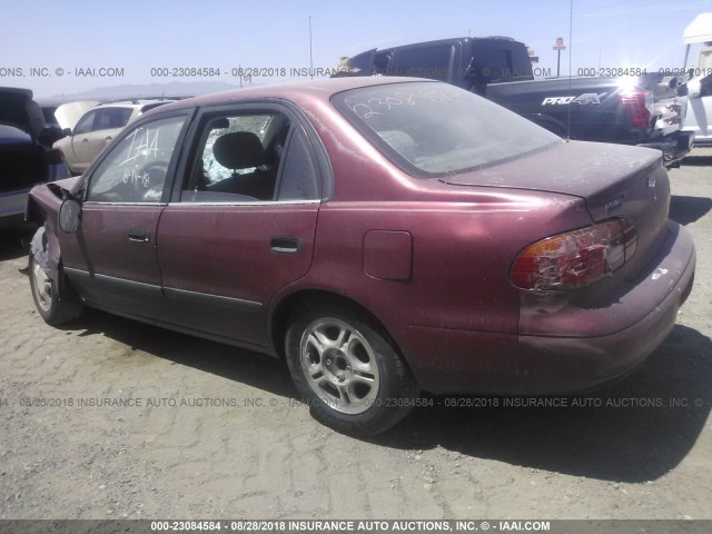 1Y1SK5286YZ436230 - 2000 CHEVROLET GEO PRIZM LSI MAROON photo 3