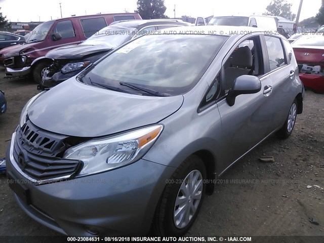 3N1CE2CP8EL356308 - 2014 NISSAN VERSA NOTE S/S PLUS/SV/SL GRAY photo 2