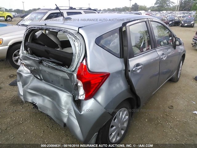3N1CE2CP8EL356308 - 2014 NISSAN VERSA NOTE S/S PLUS/SV/SL GRAY photo 4