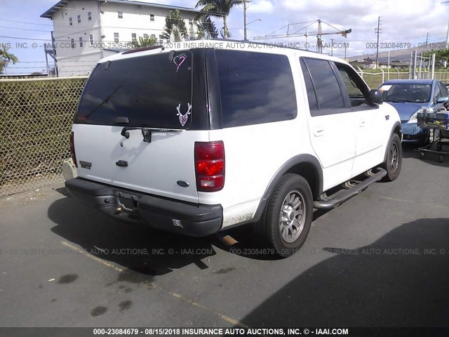 1FMRU15L51LA16887 - 2001 FORD EXPEDITION XLT WHITE photo 4