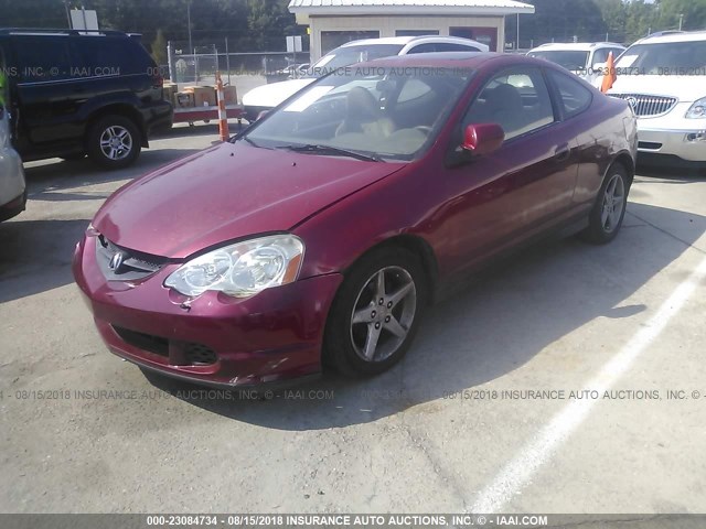 JH4DC54822C004783 - 2002 ACURA RSX RED photo 2