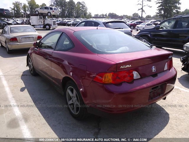 JH4DC54822C004783 - 2002 ACURA RSX RED photo 3