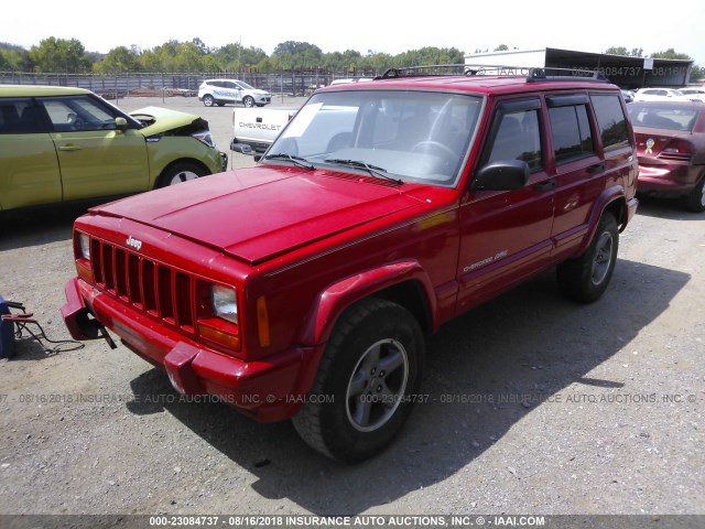 1J4FF68SXXL654959 - 1999 JEEP CHEROKEE SPORT/CLASSIC წითელი ფოტო 2