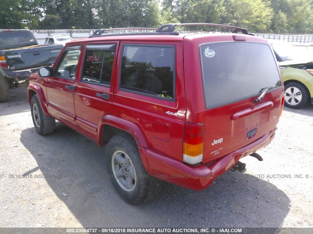 1J4FF68SXXL654959 - 1999 JEEP CHEROKEE SPORT/CLASSIC წითელი ფოტო 3