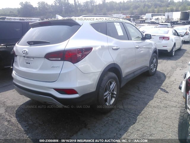 5XYZU3LB6HG414982 - 2017 HYUNDAI SANTA FE SPORT  SILVER photo 4