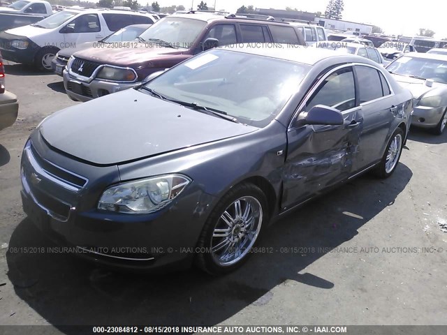 1G1ZH57B984253920 - 2008 CHEVROLET MALIBU 1LT GRAY photo 2
