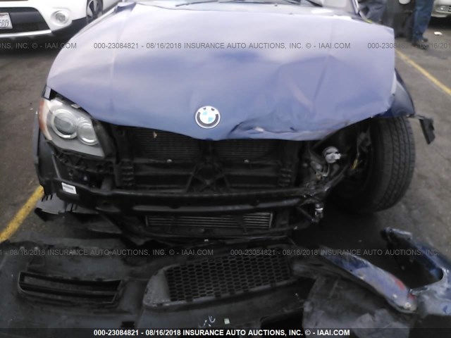 WBAUN7C55BVM25252 - 2011 BMW 135 I BLUE photo 6