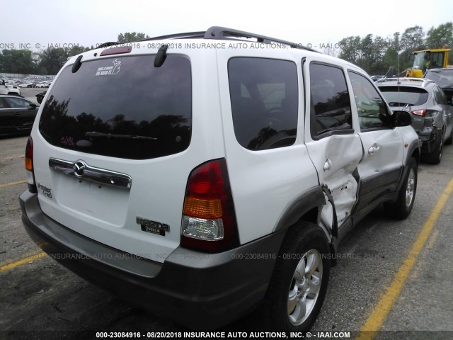 4F2YU08151KM26485 - 2001 MAZDA TRIBUTE LX/ES WHITE photo 4