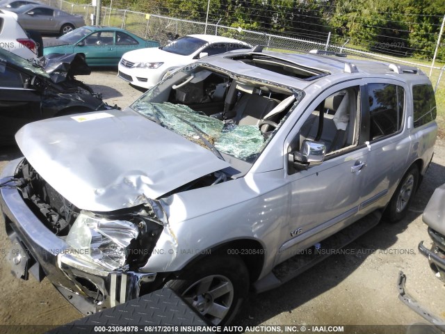 5N1BA08A87N703115 - 2007 NISSAN ARMADA SE/LE SILVER photo 2