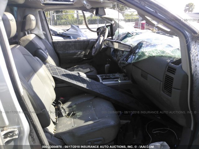 5N1BA08A87N703115 - 2007 NISSAN ARMADA SE/LE SILVER photo 5