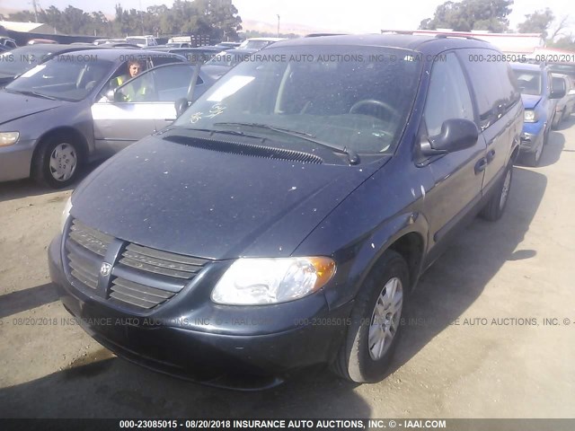 1D4GP24R77B254448 - 2007 DODGE GRAND CARAVAN SE BLUE photo 2