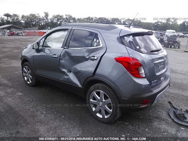 KL4CJFSBXEB660385 - 2014 BUICK ENCORE CONVENIENCE GRAY photo 3