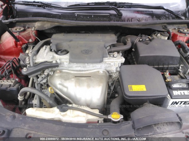 4T1BF1FK0DU655680 - 2013 TOYOTA CAMRY L/SE/LE/XLE წითელი ფოტო 10