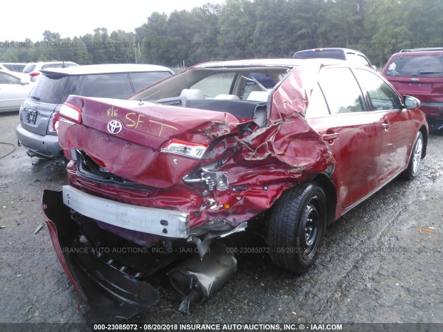 4T1BF1FK0DU655680 - 2013 TOYOTA CAMRY L/SE/LE/XLE წითელი ფოტო 4