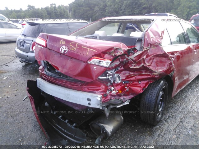 4T1BF1FK0DU655680 - 2013 TOYOTA CAMRY L/SE/LE/XLE წითელი ფოტო 6