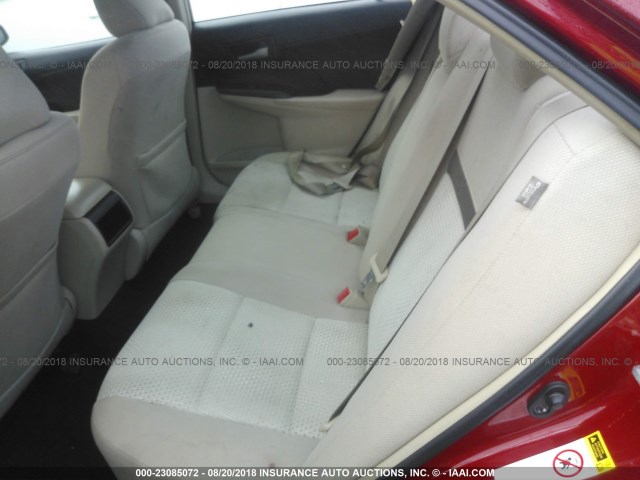 4T1BF1FK0DU655680 - 2013 TOYOTA CAMRY L/SE/LE/XLE წითელი ფოტო 8