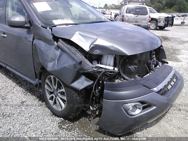 5N1AR2MN6FC704427 - 2015 NISSAN PATHFINDER S/SV/SL/PLATINUM GRAY photo 6