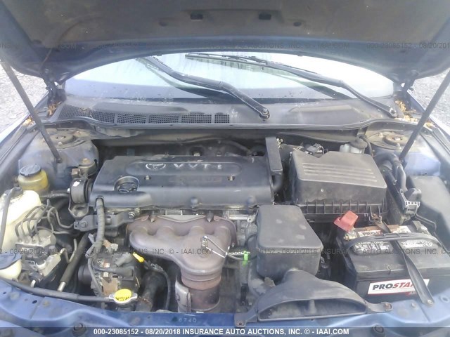 4T1BE46K18U226204 - 2008 TOYOTA CAMRY CE/LE/XLE/SE BLUE photo 10