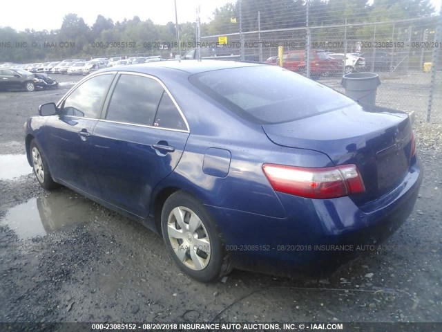 4T1BE46K18U226204 - 2008 TOYOTA CAMRY CE/LE/XLE/SE BLUE photo 3