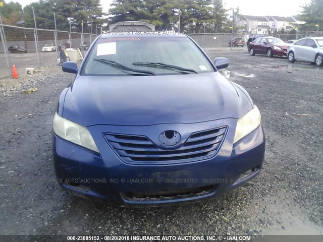 4T1BE46K18U226204 - 2008 TOYOTA CAMRY CE/LE/XLE/SE BLUE photo 6