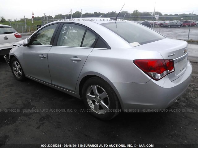 1G1PF5SC3C7145667 - 2012 CHEVROLET CRUZE LT SILVER photo 3