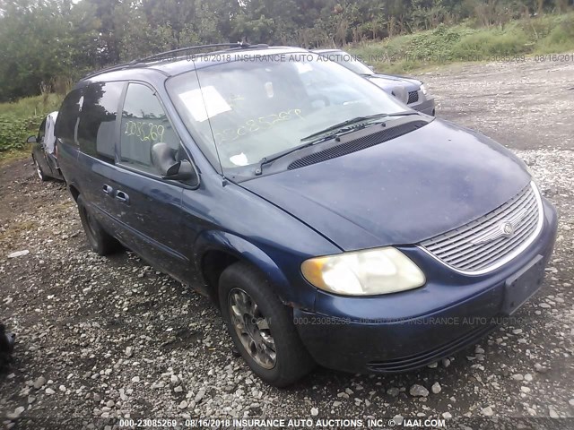 2C4GP74L32R514778 - 2002 CHRYSLER TOWN & COUNTRY EX Dark Blue photo 1