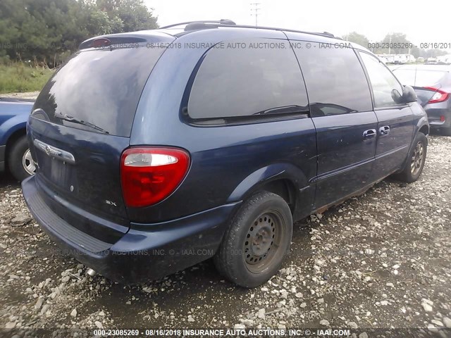 2C4GP74L32R514778 - 2002 CHRYSLER TOWN & COUNTRY EX Dark Blue photo 4