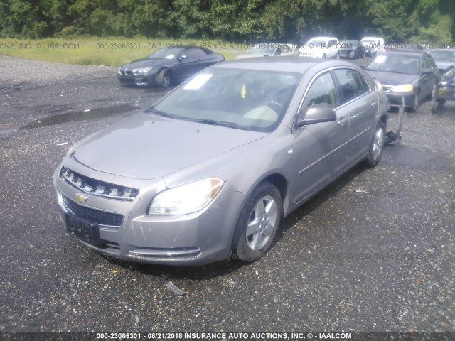 1G1ZG57B48F207550 - 2008 CHEVROLET MALIBU LS GOLD photo 2