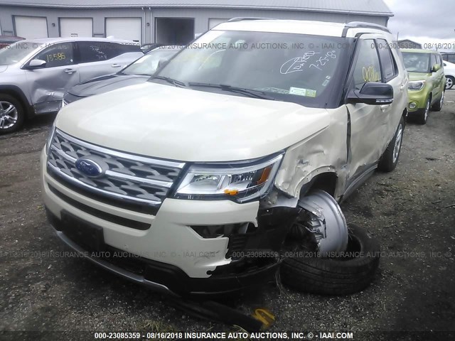 1FM5K8D87JGB81357 - 2018 FORD EXPLORER XLT CREAM photo 2